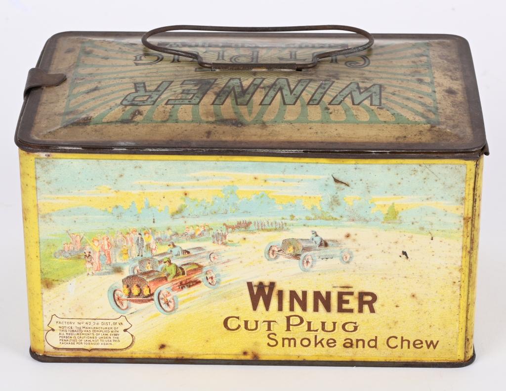 WINNER CUT PLUG TOBACCO TIN