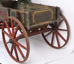 DECORATED BADGER FARM GOAT WAGON