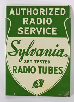 Sylvania Radio Tubes Authorized Service Metal Sign