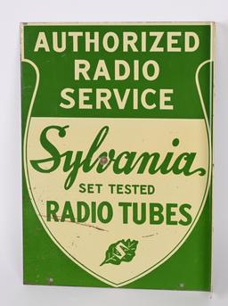 Sylvania Radio Tubes Authorized Service Metal Sign