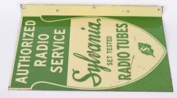 Sylvania Radio Tubes Authorized Service Metal Sign