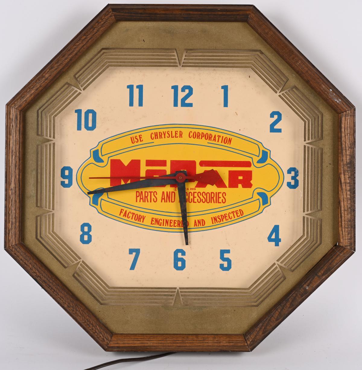 MOPAR PARTS & ACCESSORIES LIGHTUP CLOCK