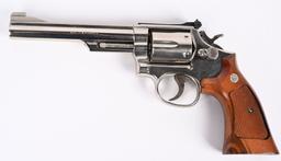 SMITH & WESSON MODEL 19-4 NICKEL REVOLVER