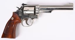 SMITH & WESSON MODEL 19-4 NICKEL REVOLVER