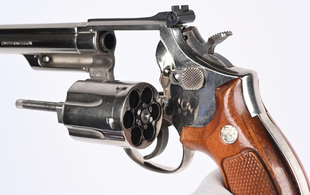 SMITH & WESSON MODEL 19-4 NICKEL REVOLVER