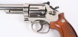 SMITH & WESSON MODEL 19-4 NICKEL REVOLVER