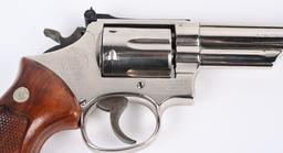 SMITH & WESSON MODEL 19-4 NICKEL REVOLVER