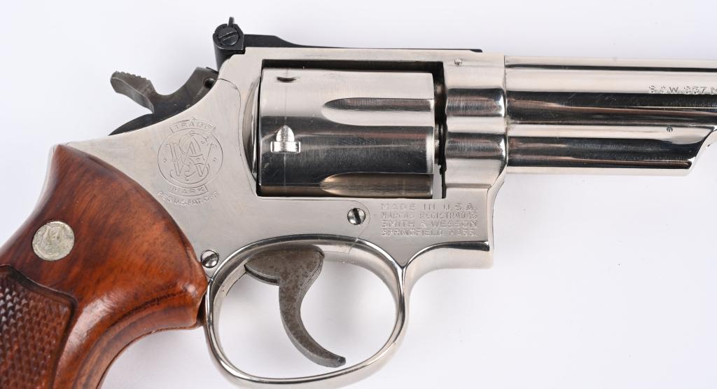 SMITH & WESSON MODEL 19-4 NICKEL REVOLVER