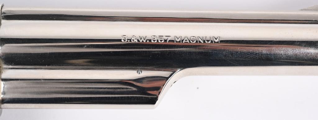 SMITH & WESSON MODEL 19-4 NICKEL REVOLVER