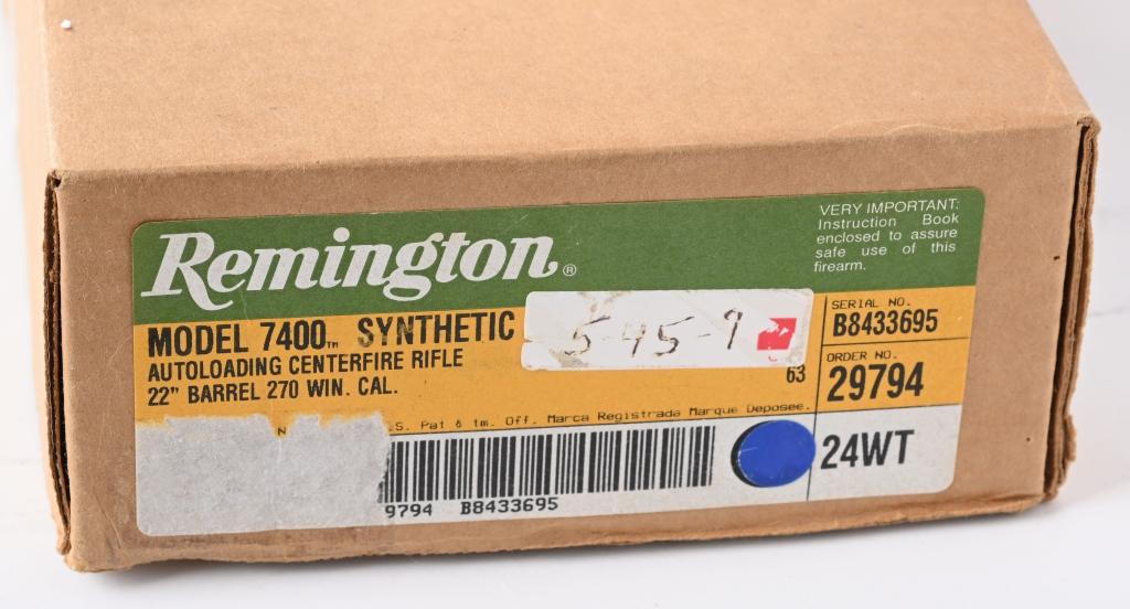 REMINGTON MODEL 7400 SYNTHETIC SEMI AUTO RIFLE
