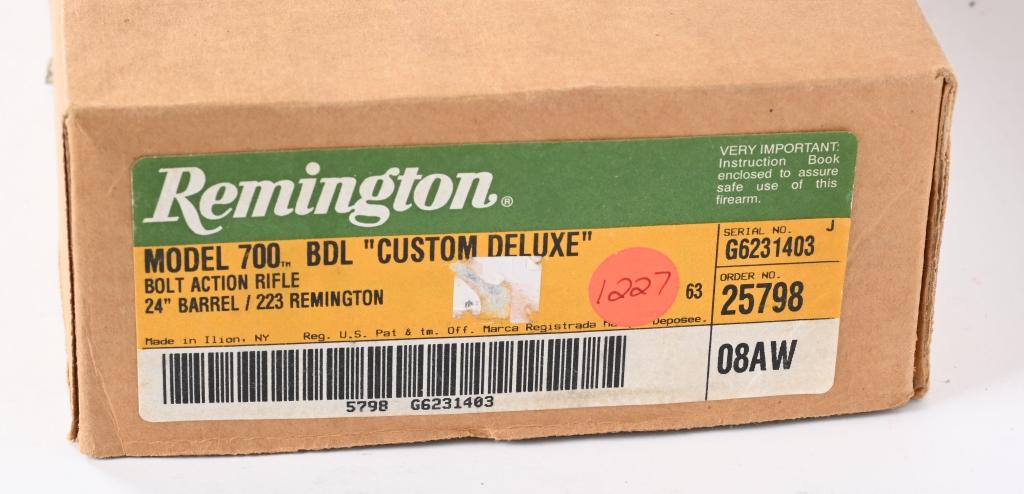 REMINGTON MODEL 700 BDL CUSTOM DELUXE RIFLE