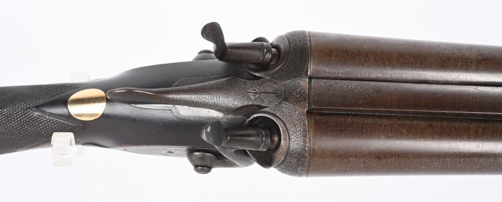 ANTIQUE W.C. SCOTT 10 GA DOUBLE SHOTGUN