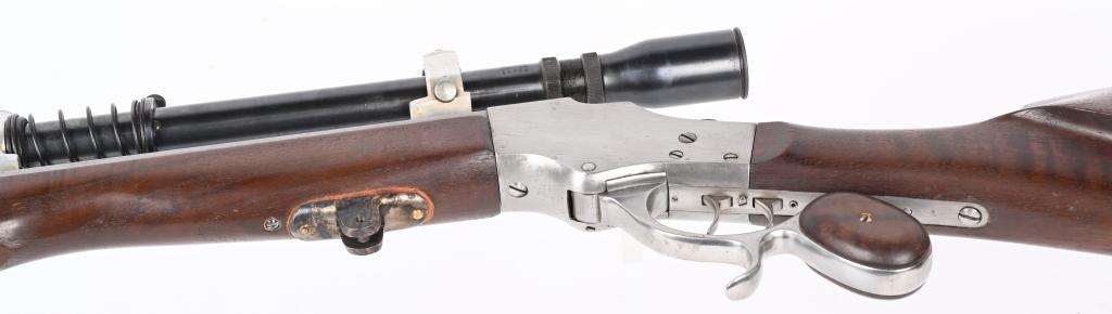 CUSTOM STEVENS MODEL 44 1/2 SINGLE SHOT SCHUETZEN