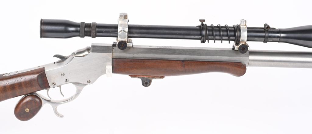 CUSTOM STEVENS MODEL 44 1/2 SINGLE SHOT SCHUETZEN