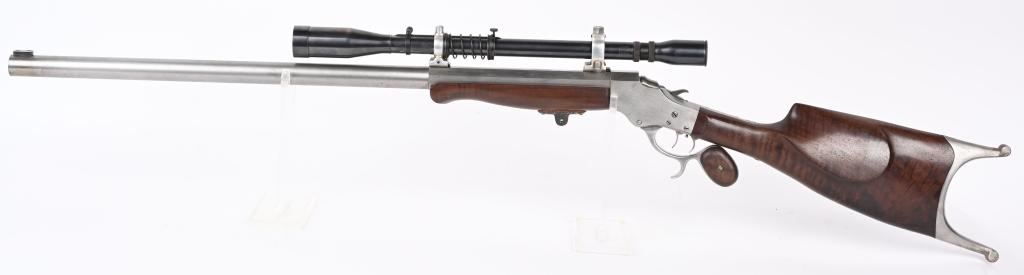 CUSTOM STEVENS MODEL 44 1/2 SINGLE SHOT SCHUETZEN