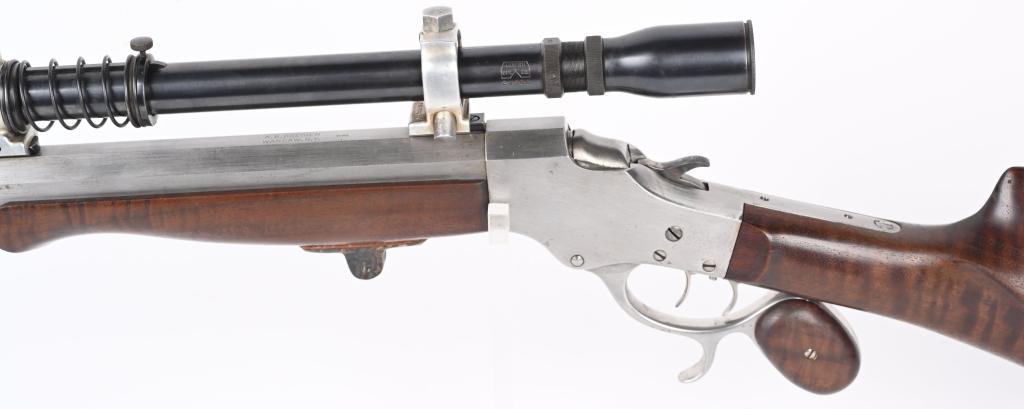 CUSTOM STEVENS MODEL 44 1/2 SINGLE SHOT SCHUETZEN