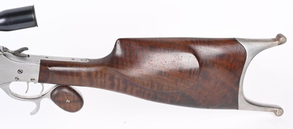 CUSTOM STEVENS MODEL 44 1/2 SINGLE SHOT SCHUETZEN