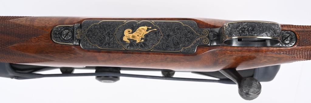 CUSTOM ENGRAVED WINCHESTER MODEL 70 270 WCF RIFLE