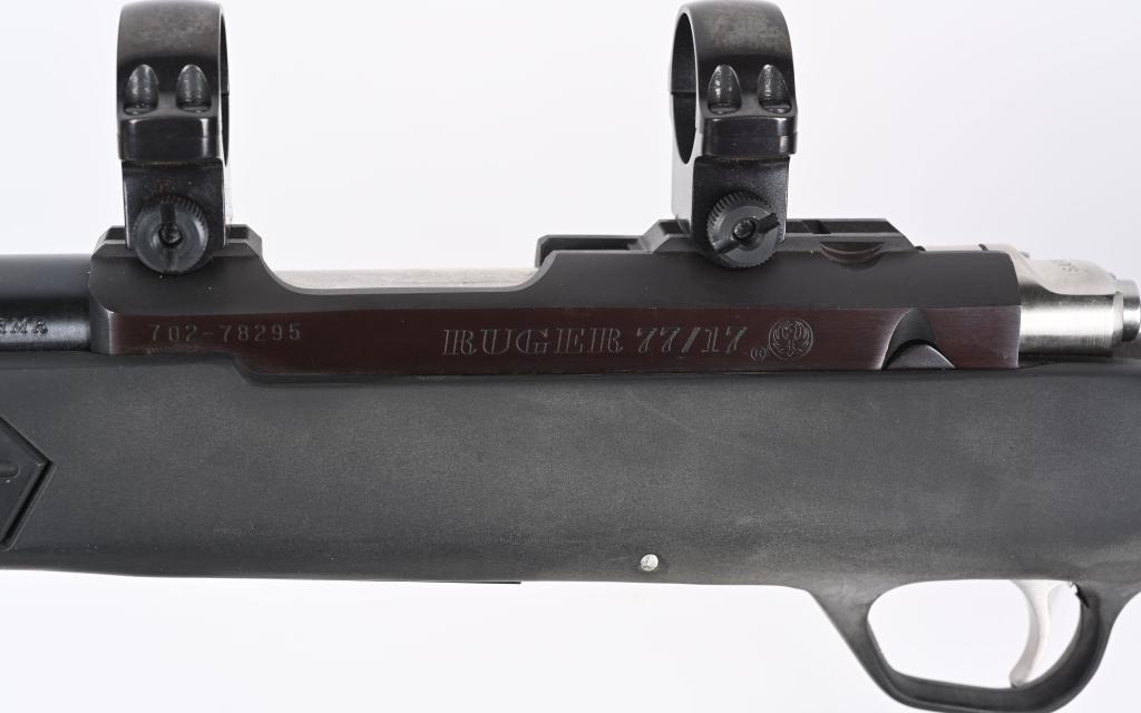RUGER 77/17 BOLT ACTION RIFLE WITH PADDLE STOCK