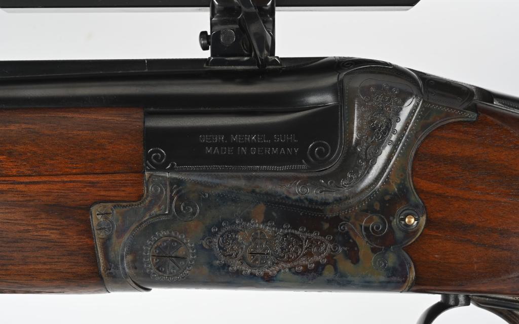 MERKEL 200 SERIES 9.3X74 O/U RIFLE WITH OPTICS