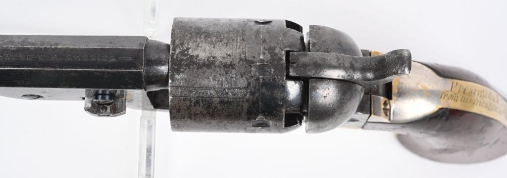CIVIL WAR INSCRIBED COLT MODEL 1851 W/CASE & ACC.