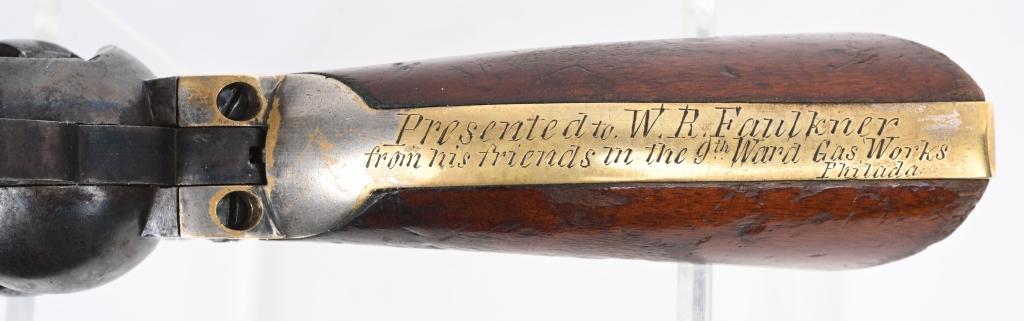 CIVIL WAR INSCRIBED COLT MODEL 1851 W/CASE & ACC.