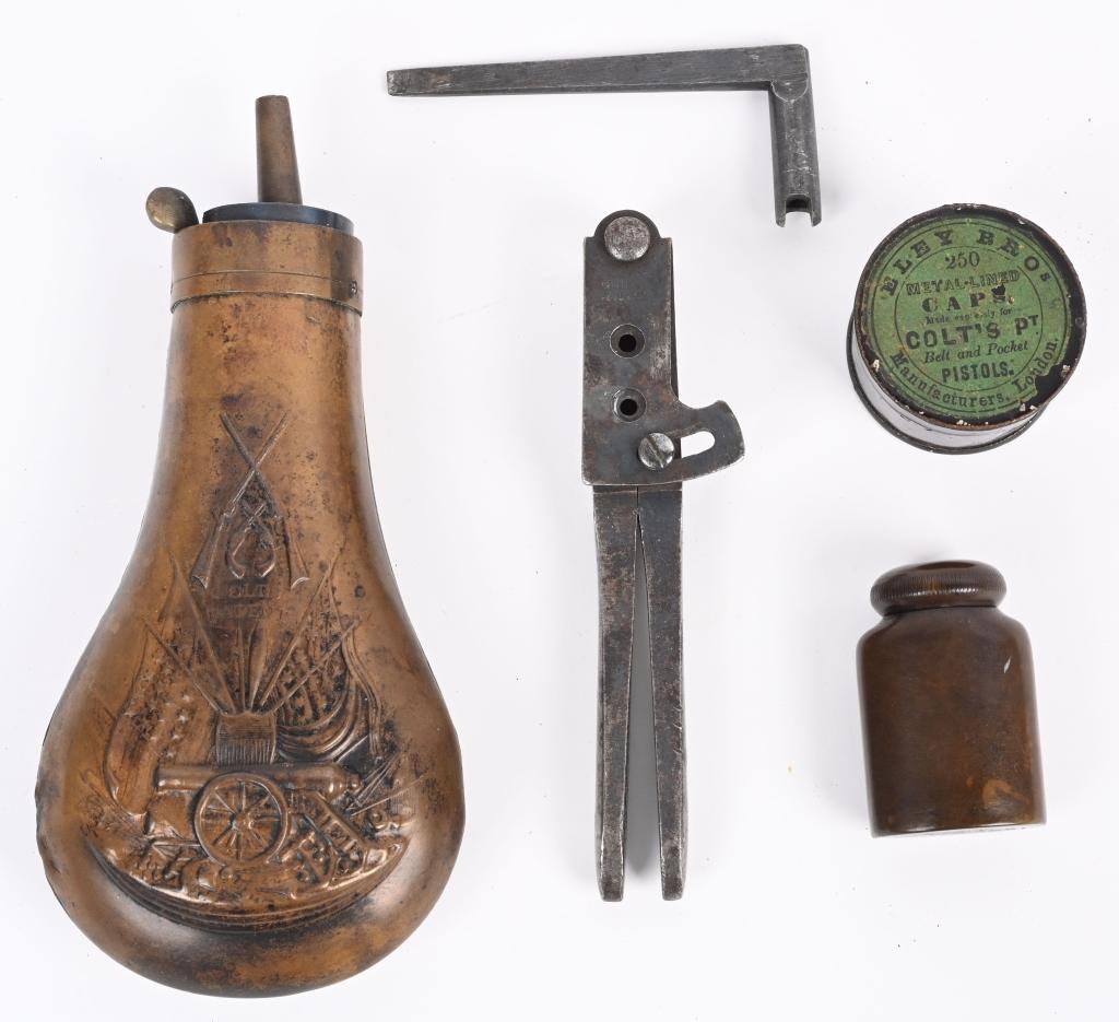 CIVIL WAR INSCRIBED COLT MODEL 1851 W/CASE & ACC.