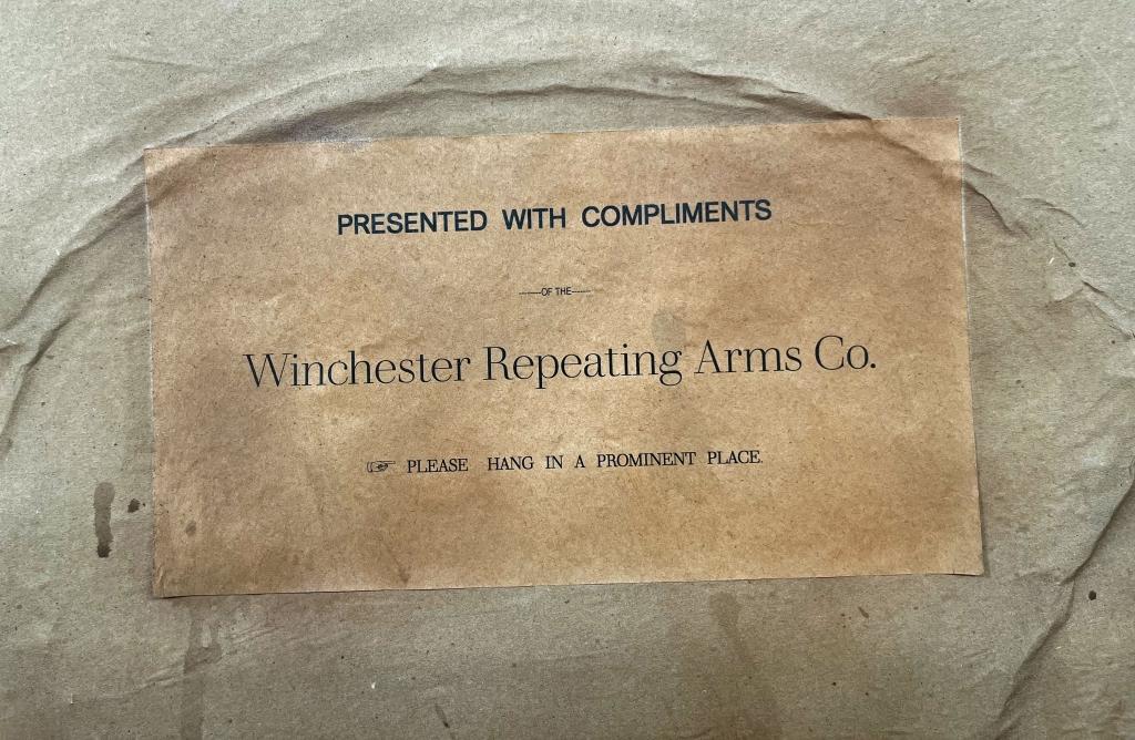 SUPERB 1897 WINCHESTER DOUBLE W CARTRIDGE BOARD