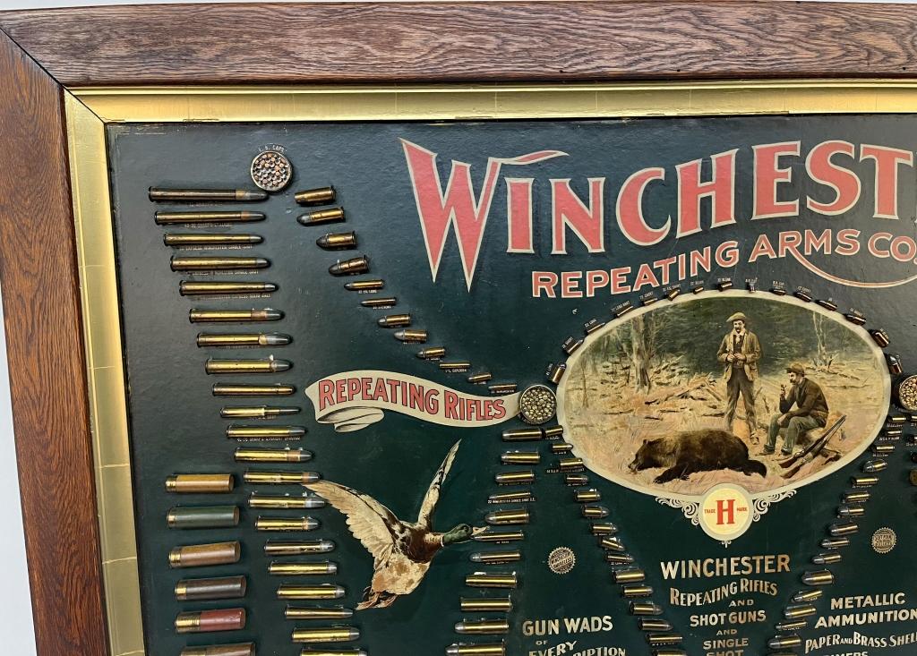 SUPERB 1897 WINCHESTER DOUBLE W CARTRIDGE BOARD