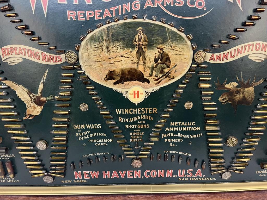 SUPERB 1897 WINCHESTER DOUBLE W CARTRIDGE BOARD