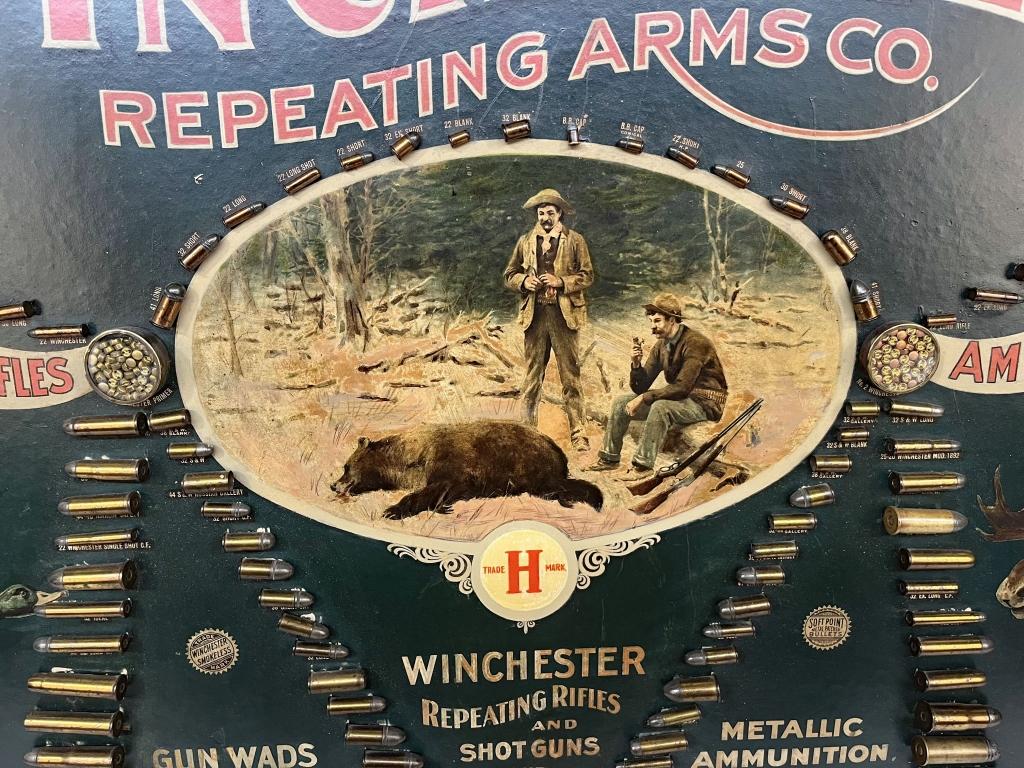 SUPERB 1897 WINCHESTER DOUBLE W CARTRIDGE BOARD