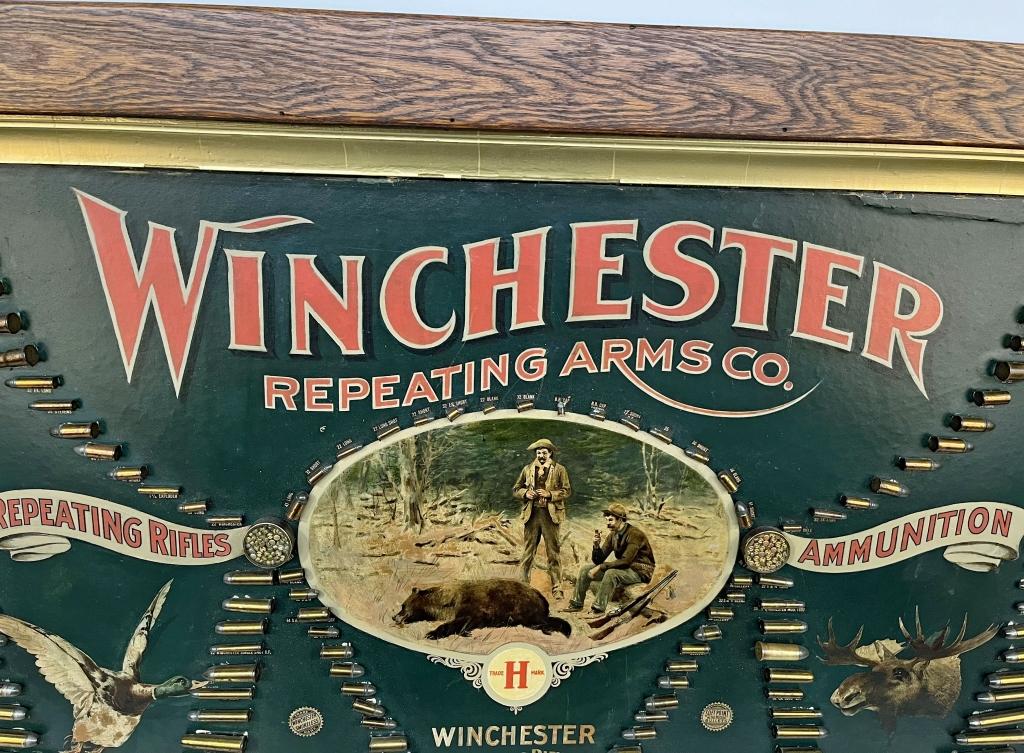 SUPERB 1897 WINCHESTER DOUBLE W CARTRIDGE BOARD