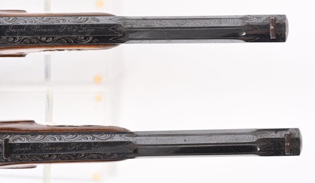 PAIR OF JOSEPH VIVARIO FLOBERT TARGET PISTOLS