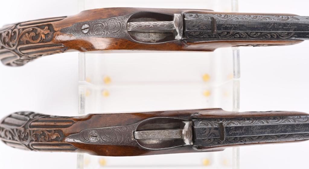 PAIR OF JOSEPH VIVARIO FLOBERT TARGET PISTOLS