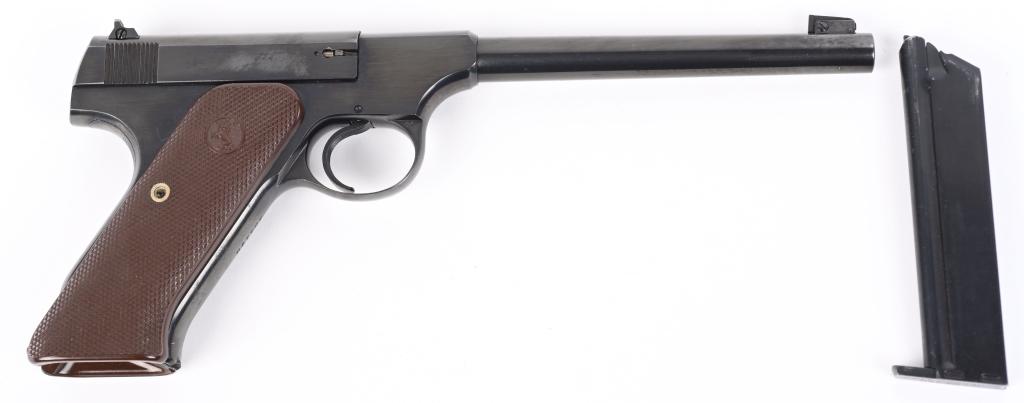 WW2 COLT WOODSMAN WITH FACTORY EXTENDED GRIPS