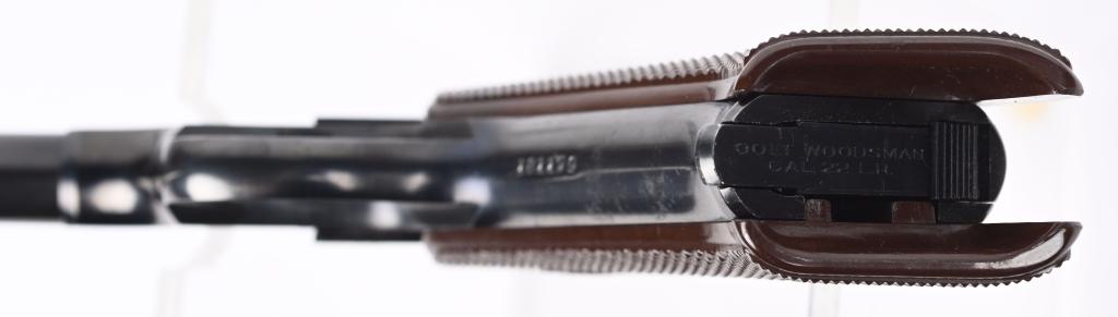 WW2 COLT WOODSMAN WITH FACTORY EXTENDED GRIPS