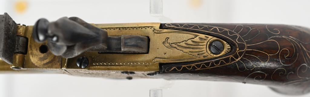 ELEGANT PAIR JOYNER ENGLISH FLINTLOCK PISTOLS