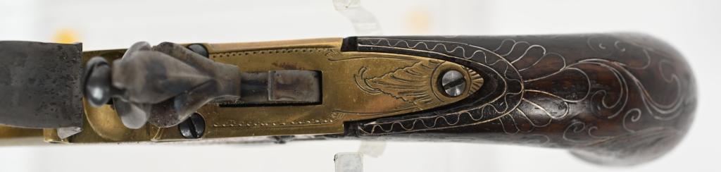 ELEGANT PAIR JOYNER ENGLISH FLINTLOCK PISTOLS