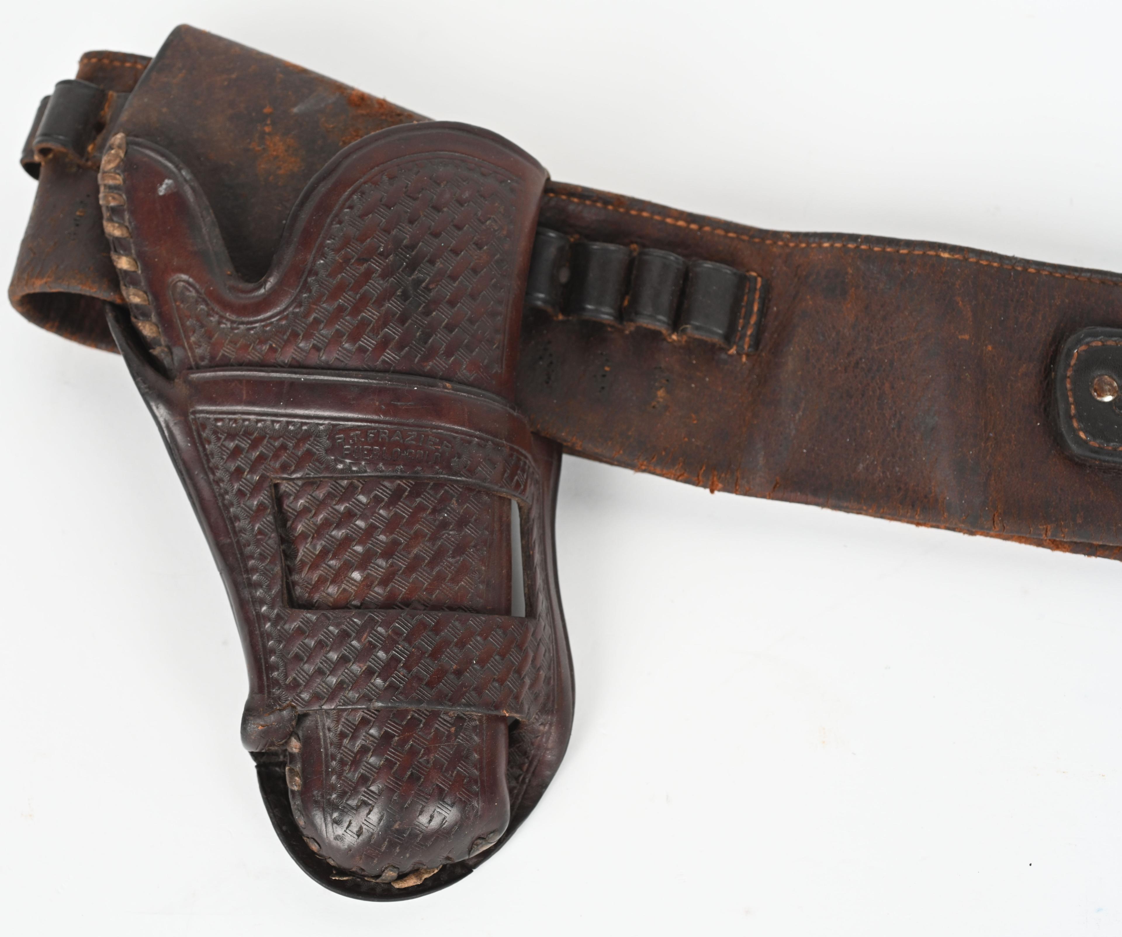 MATCHING R. T. FRAZIER COLT SAA HOLSTER BELT