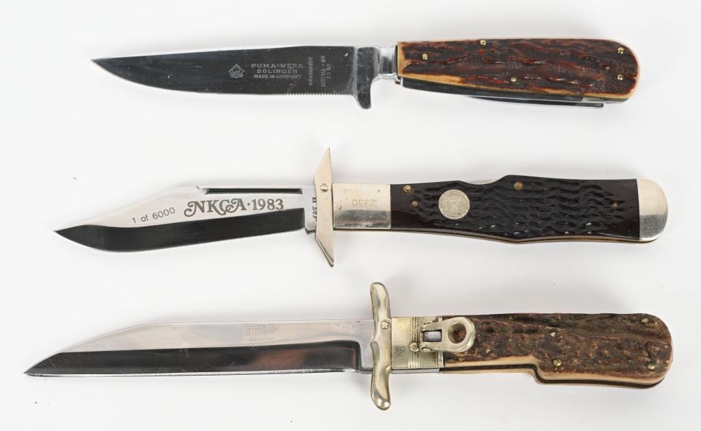 PUMA, CASE, HOFFRITZ COLLECTIBLE KNIVES (3)