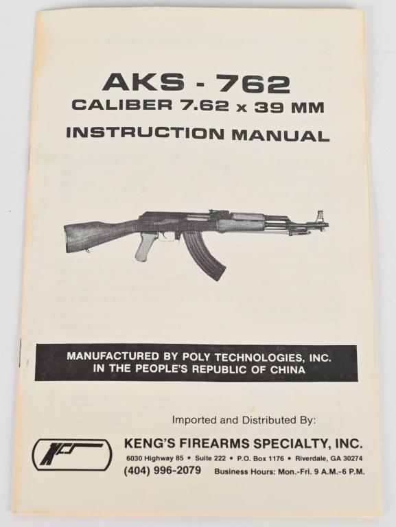 PRE-BAN POLY TECHNOLOGIES MODEL AKS-762 RIFLE