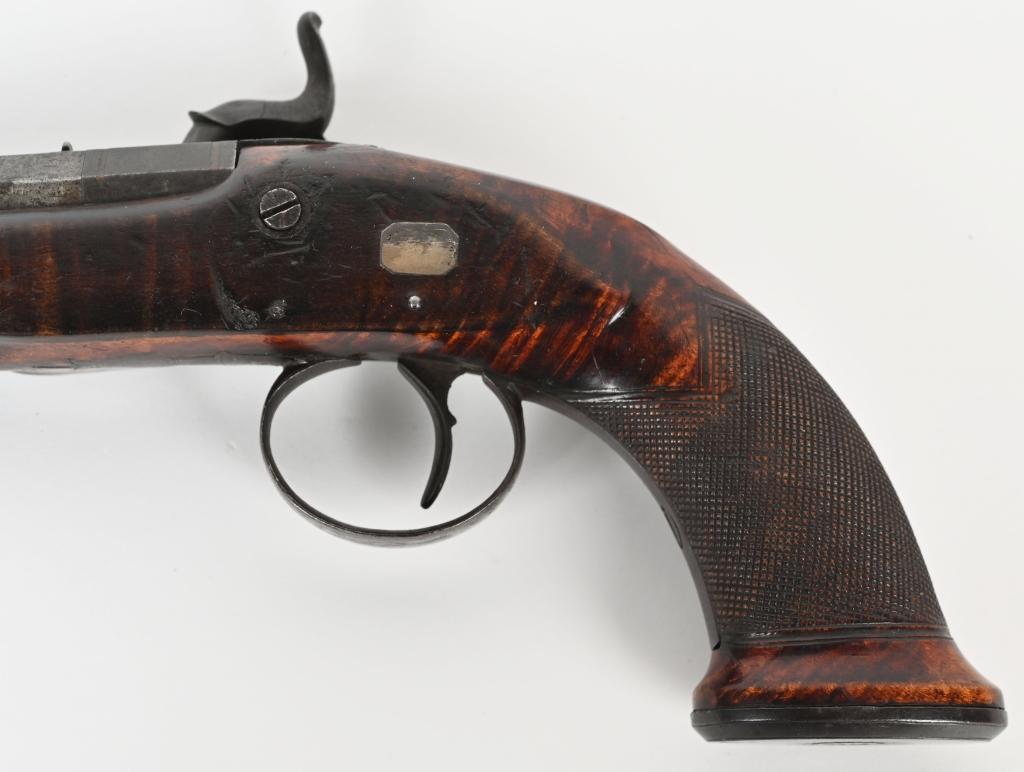 PAIR 19TH CENTURY I. RAFFTRY PERCUSSION PISTOLS