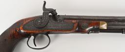 PAIR 19TH CENTURY I. RAFFTRY PERCUSSION PISTOLS