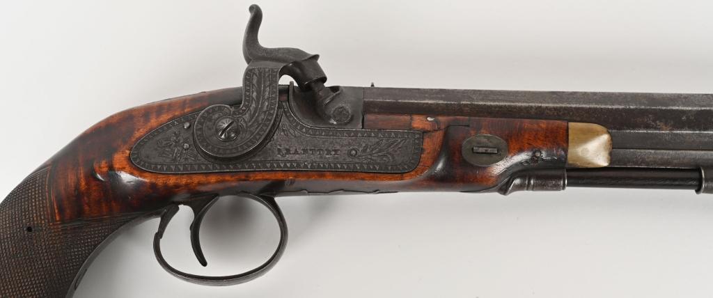 PAIR 19TH CENTURY I. RAFFTRY PERCUSSION PISTOLS