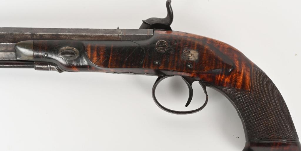 PAIR 19TH CENTURY I. RAFFTRY PERCUSSION PISTOLS