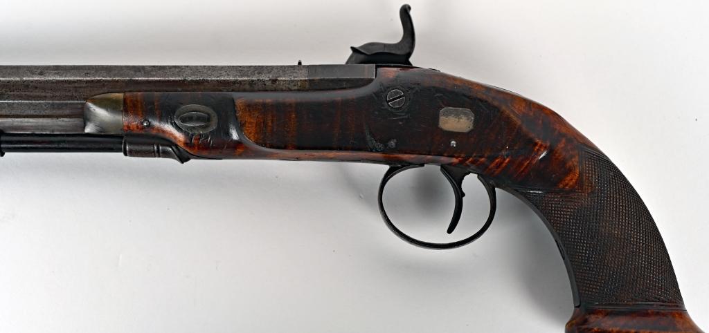 PAIR 19TH CENTURY I. RAFFTRY PERCUSSION PISTOLS