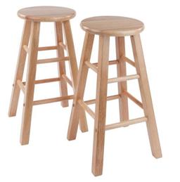 Winsome Wood Element 2-Pc 24" Counter Stool Set, Natural Finish