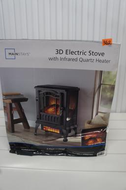 Mainstays 3D Electric Stove with Infrared Quartz Heater
