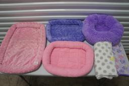 Lot Of Dog Beds & Blankets