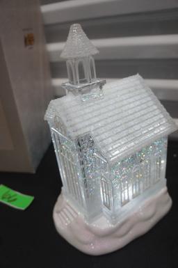 Cracker Barrel Acrylic Church Glitter Globe